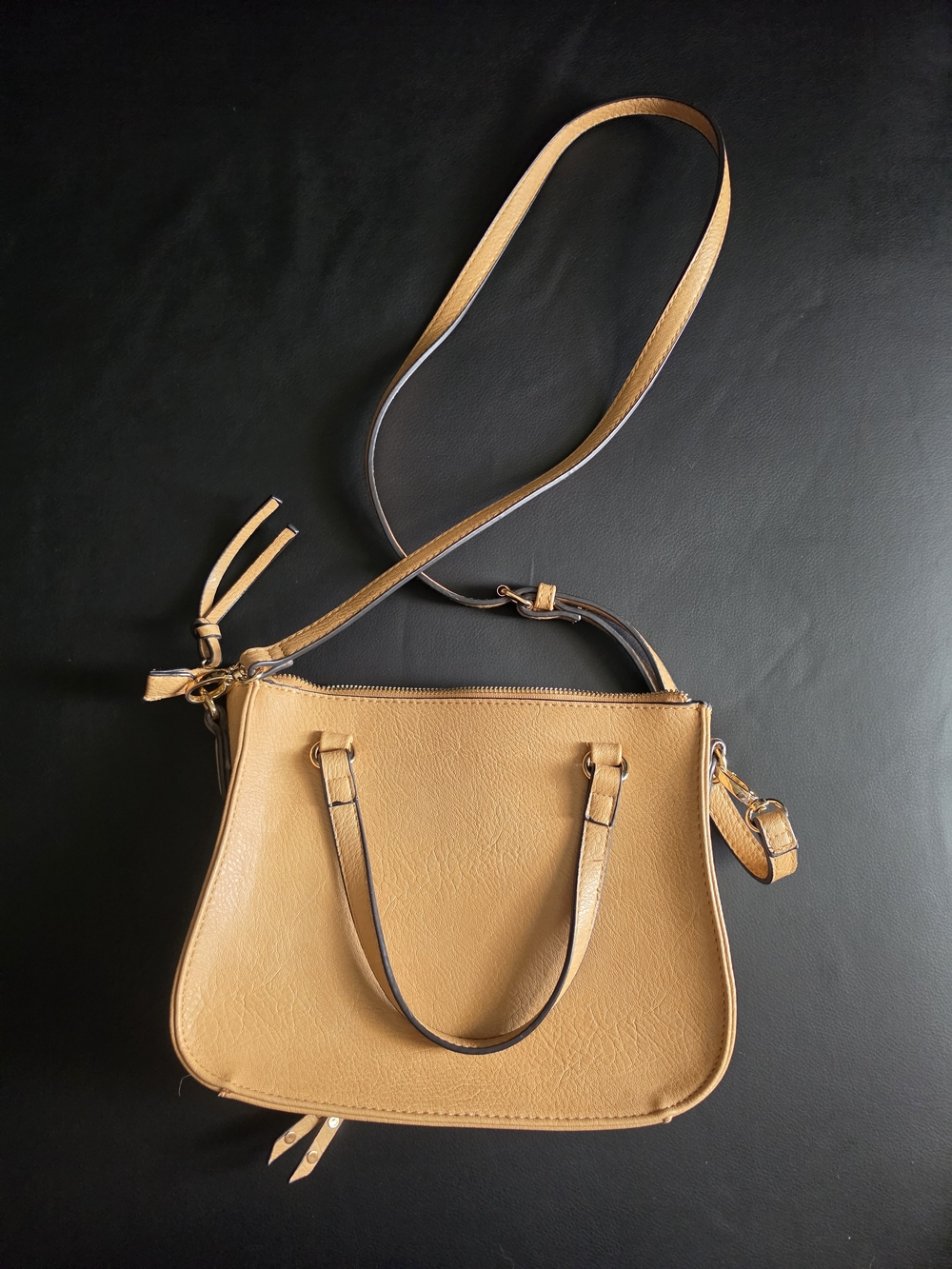 SOLE SOCIETY Tan Leather-Style Women's Crossbody Tote
